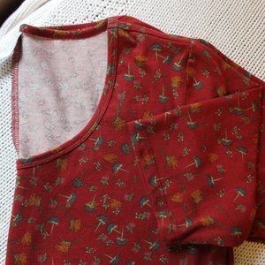 Small LuLaRoe Red Floral Tunic Dress